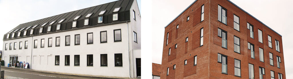 Nørregade i Hvidbjerg og 25 lejligheder i Aars Totalentreprise TM Thyholm Murer A/S